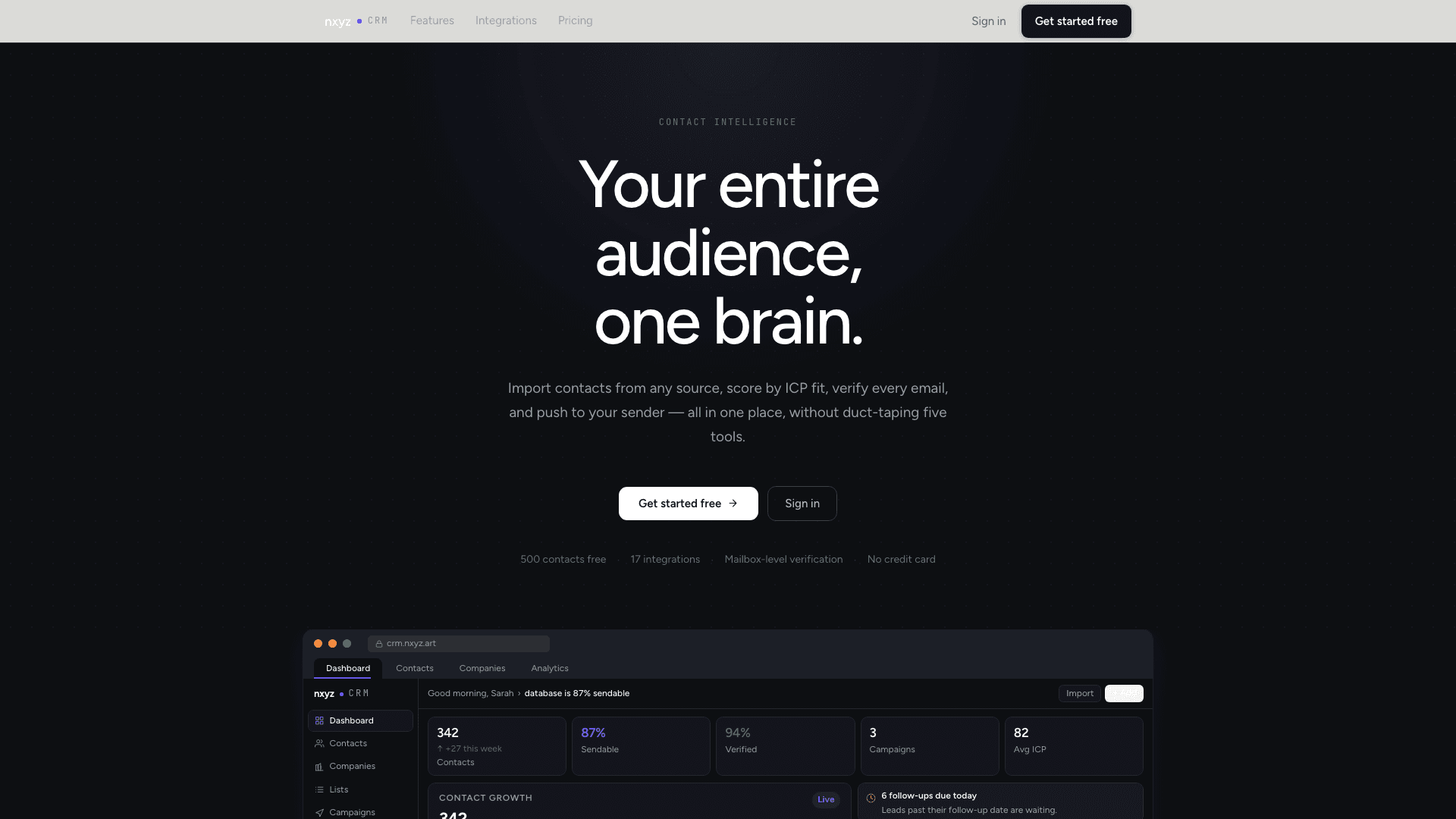 CRM — Your audience brain.