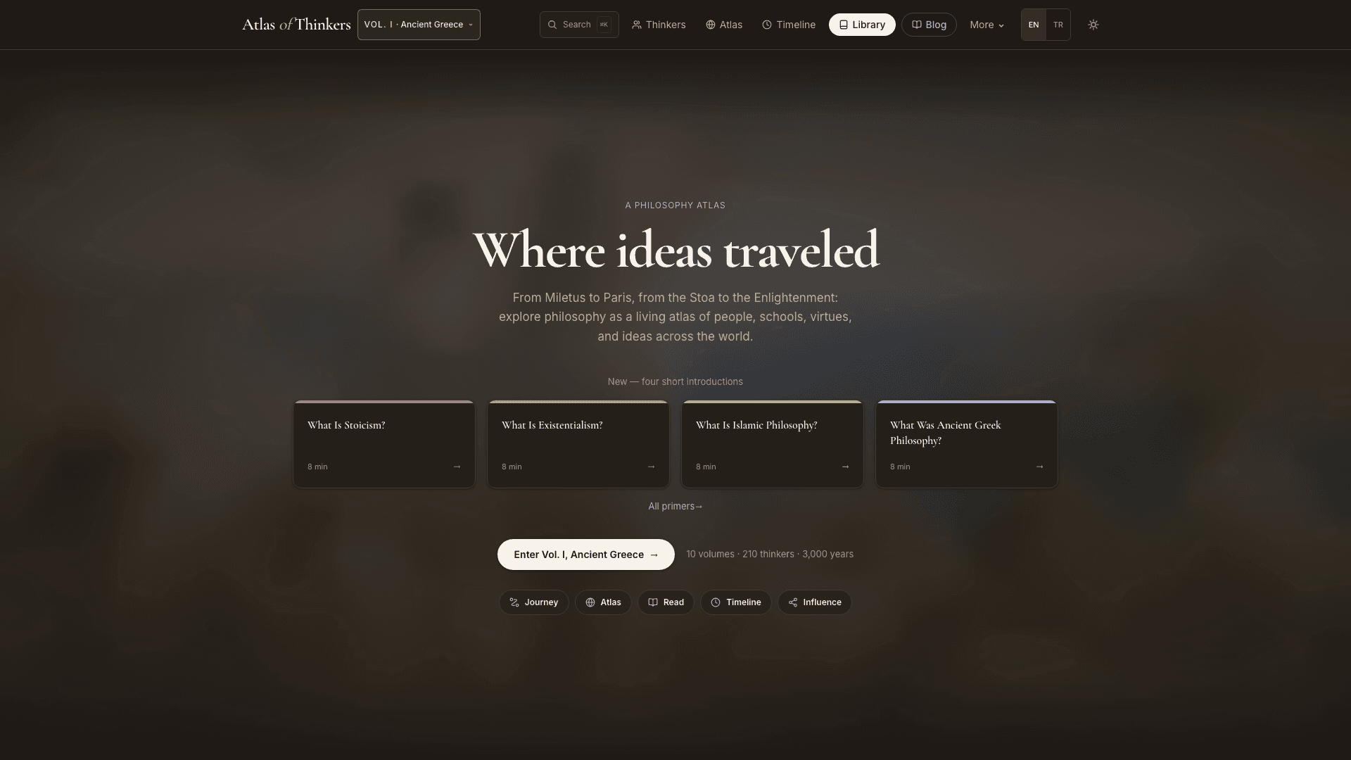 Thinkers — Where ideas traveled.